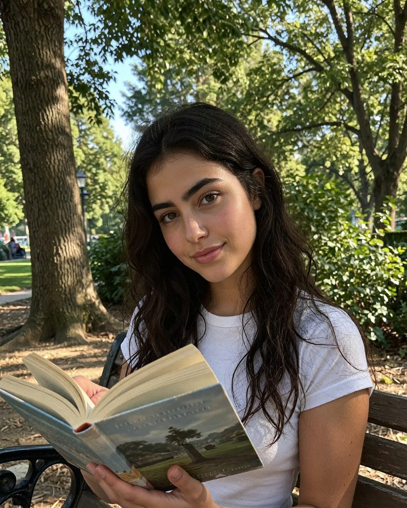 senti reading a book