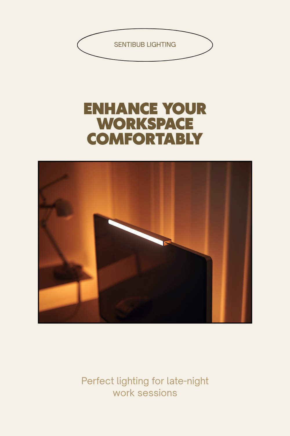 monitor light bar on a computer screen